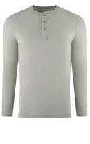 Georg Roth Los Angeles - Luxury Henley Long Sleeves Pima Cotton THLS-7014 Cement