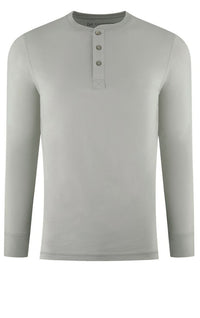 Georg Roth Los Angeles - Luxury Henley Long Sleeves Pima Cotton THLS-7014 Cement