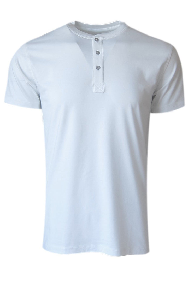 Georg Roth Los Angeles - LUXE HENLEY SHORT SLEEVE GARMENT DYED