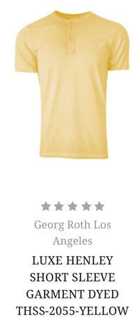 Georg Roth Los Angeles - LUXE HENLEY SHORT SLEEVE GARMENT DYED