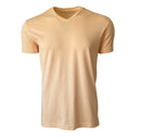 Luxury V-Neck Short Sleeves Pima Cotton Mens T-Shirt Garment Dyed Melon TVSS-3401