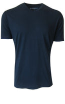 Luxury V-Neck Short Sleeves Pima Cotton Mens T-Shirt Navy TVSS-5013