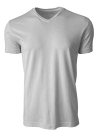 Luxury V-Neck Black Short Sleeves-Pima-Cotton-T-Shirt-TVSS-7011 Cement