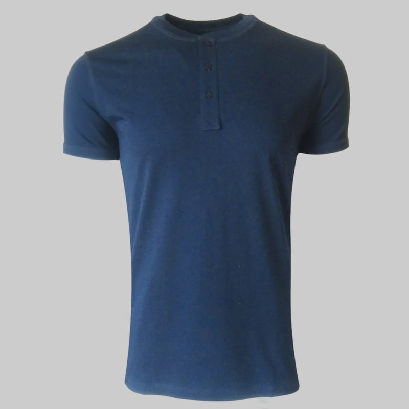 Georg Roth Los Angeles - LUXE HENLEY SHORT SLEEVE GARMENT DYED