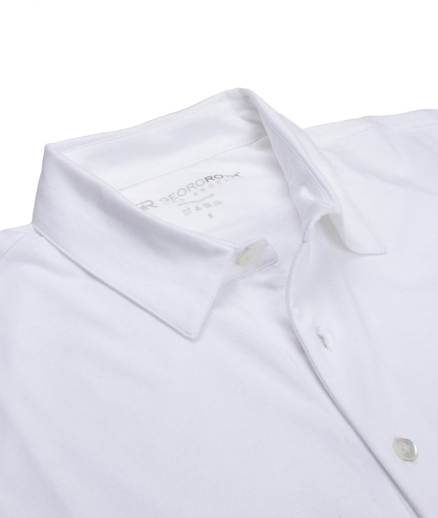Georg Roth Los Angeles - Luxury Polo Short Sleeves Pima Cotton Mens Polo POSS-1013 White